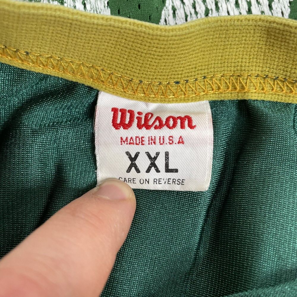 Vintage Brett Favre Jersey, Green Bay Packers, 2XL, Wilson, Green, - Picture 4 of 8